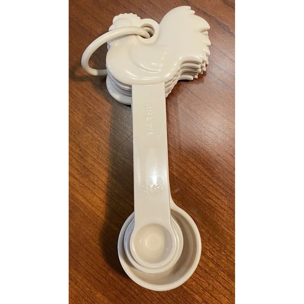 Paula Deen Vintage Measuring Spoons Rooster Chicken Set - Picture 3 of 4